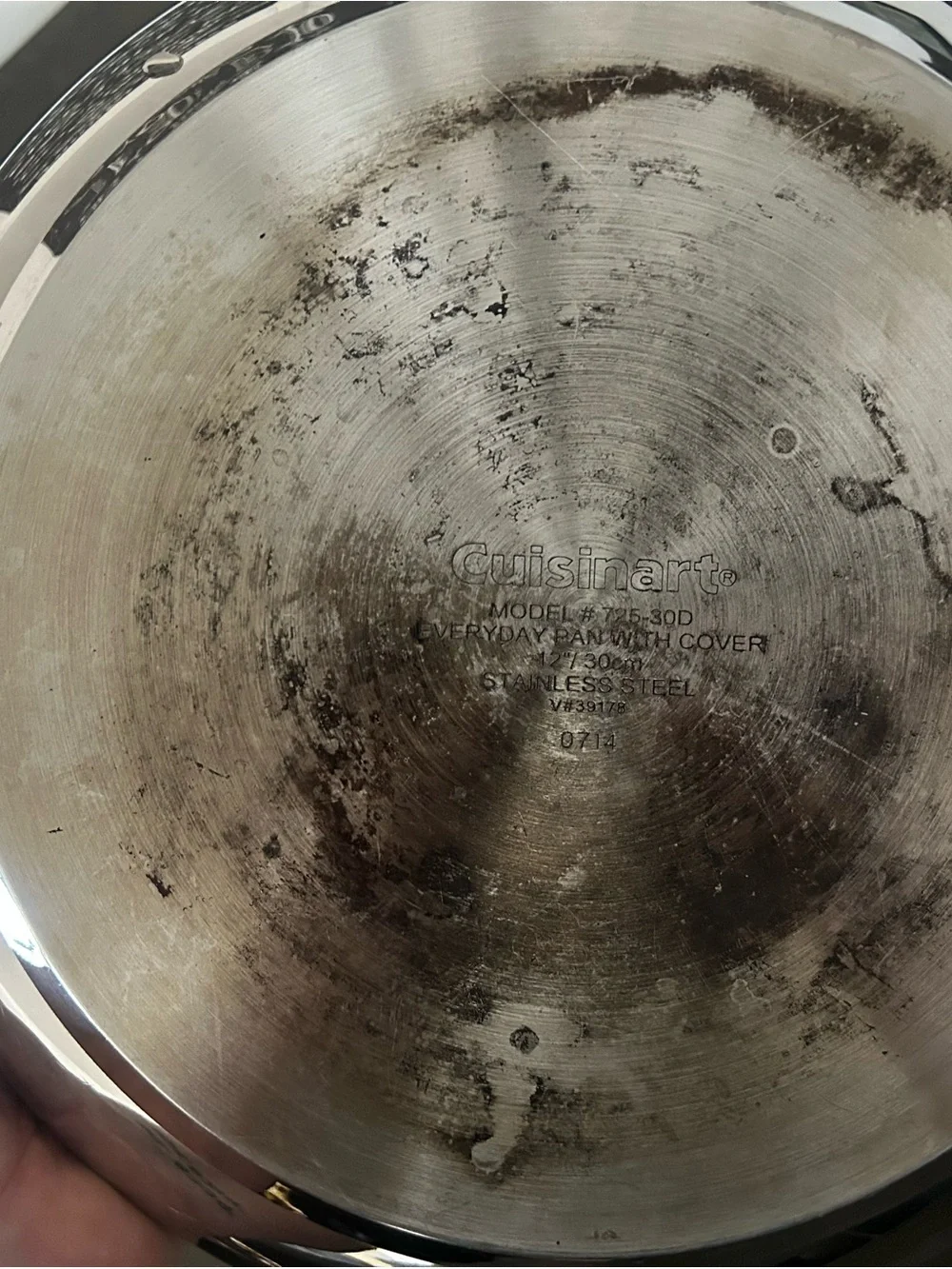 Cuisinart Polished Stainless Steel 12” everyday pan with lid